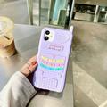 Korea Cute Pink Love Heart Kid Girl Gift Phone Case For iPhone 11 12 13 Pro XS Max X XR SE 7 8 Plus Pendant Soft Silicone Cover