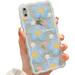 Compatible with iPhone Xs Max Case Cute Cartoon Floral Butterfly Design for Women Girls Aesthetic Kawaii Slim Soft TPU Transparent Cover for iPhone Xs Max 6.5 inch (Blue)