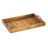 Amagohome Holztablett Serviertablett XXL 57x39cm Tablett Holz Deko Tablett aus Mangoholz massiv