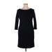 Sharagano Casual Dress - Sheath: Black Solid Dresses - Women's Size 14