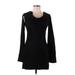 Maeve by Anthropologie Casual Dress - A-Line Cowl Neck Long sleeves: Black Print Dresses - New - Women's Size 0