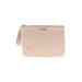 GiGi New York Leather Clutch: Pebbled Ivory Print Bags