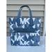 Michael Kors Bags | Michael Kors Mk Kenly Large Logo Tote Bag -Chambray Multi | Color: Blue | Size: 14.25"W X 14"H X 5.5"D