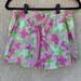 Lilly Pulitzer Shorts | Euc Lili Pulitzer Pink, Green & White Shorts - Size Medium | Color: Green/Pink | Size: M