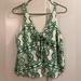 Anthropologie Tops | Anthropologie Maeve - Size Small Tie Front Tank Top Blouse | Color: Green/White | Size: S