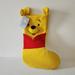 Disney Holiday | Disney Knit Winnie The Pooh Stocking | Color: Gold/Red | Size: Os