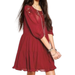 Free People Dresses | Free People | Xs | Scarlet Embroidered Tiered Dress | Color: Red | Size: Xs