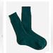 J. Crew Underwear & Socks | Jcrew Ribbed Cashmere-Blend Socks | Color: Green | Size: Os