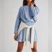 Free People Dresses | Free People Beach Santa Maria Blue Long Sleeve Mini Dress | Color: Blue | Size: Various