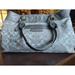 Coach Bags | Coach Penelope Signature F15534 Jacquard/Patent Leather Silver Gray Tote | Color: Gray/Silver | Size: Tote