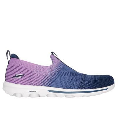 Skechers Women's GO WALK Travel - Ibiza Slip-On Shoes | Size 10.0 | Navy/Lavender | Textile/Synthetic | Vegan | Machine Washable
