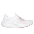 Skechers Women's GO WALK Max Walker - Sally Slip-On Shoes | Size 9.0 | White/Pink | Textile/Synthetic | Machine Washable