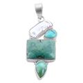 Multi Gemstone Pendant, 925 Sterling Silver Handmade Pendant, Solitaire Pendant