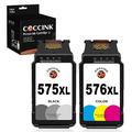 COCCINK PG-575 XL CL-576 XL Black and Colour Printer Ink Cartridges Replacement for Canon 575XL 576XL Compatible for pixma TS3550i TS3551i TR4750i TR4751i High Yield Multipack Twin Pack