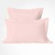 Pizuna Luxurios Cotton Standard Pillowcases 2 Pack Light Pink 50x75cm, 800 Thread Count Long Staple Combed Cotton Pillow Cover, Crisp Sateen Weave Oxford Pillow Cases (Luxury Pillowcase 2 PC)