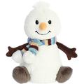 Aurora® Festive Holiday Land of Lils™ Wren Snowman™ Stuffed Animal - Seasonal Cheer - Heartwarming Gifts - White 10 Inches