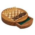 PacuM Chess Game Set Chess Set Chess Board Set Magnetic Chess Set Wooden Chess Set Round Shape Chess Board With Built-in Storage Drawers Chess Board Game Set Chess Board Game Chess Game (Color : 18.5