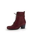 Gabor Women Ankle Boots, Ladies Lace-up Ankle Boot,Removable Insole,lace-up Boot,Low Boots,Short Boots,Zipper,Dark-red,37.5 EU / 4.5 UK