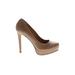 Chinese Laundry Heels: Pumps Platform Classic Tan Print Shoes - Women's Size 8 1/2 - Round Toe