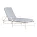 Summer Classics Monaco 76" Long Reclining Single Chaise w/ Cushions Metal in White | Outdoor Furniture | Wayfair 342294+C280749N