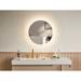 Wrought Studio™ Round Led Bathroom Mirror w/ Lights, Vanity Mirror for Bathroom Wall Anti-Fog, 3 Colors Dimmable | 24 H x 24 W x 1.2 D in | Wayfair