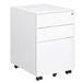 Inbox Zero Madleine 15.35" Wide 3 -Drawer Mobile Steel File Cabinet Metal/Steel in White | 23.62 H x 15.35 W x 17.71 D in | Wayfair