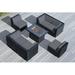 Latitude Run® 7 Piece Conversational Set w/ No Assembly Sectional & Fire Outdoor Table in Gray | Wayfair C44158092C8D4D5F94180ABA350D961E