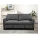 Latitude Run® Modern Fabric Loveseat Futon Sofa Couch W/Pullout Bed, Love Seat Lounge Sofa W/Reclining Backrest | 35.5 H x 68.5 W x 37 D in | Wayfair