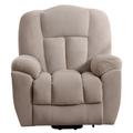 Recliner Chair - Latitude Run® Power Lift Recliner Chair Recliners w/ Heat & Massage Recliner Chair w/ Usb Charge Port Wood/Cotton/Fabric | Wayfair