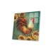 August Grove® Sunflower Rooster II On Plastic/Acrylic by Susan Winget Painting Plastic/Acrylic in Green | 24 H x 24 W x 0.25 D in | Wayfair