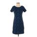 Plenty By Tracy Reese Casual Dress - Shift: Blue Jacquard Dresses - Women's Size 2