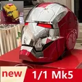 Casque Marvel Iron Man Autoking 1/1 Mk5 avec télécommande et commande vocale masque automatique