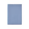 Drap plat en percale de coton bleu olympe 180x290