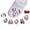 Hello Kitty Schuhanhänger Zubehör Sanrio Anime Charakter Dekoration Schnalle Schleife Schuh Blume DIY Mädchen Halloween Geschenk