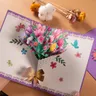 3D Blumen Bouquet Karte Geschenk für Mütter Tag Mom Frau Pop Up Erhalten Gut Sympathie Alle