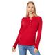 Tommy Hilfiger Damen Langärmeliges Poloshirt Polohemd, Chili Pepper, Mittel