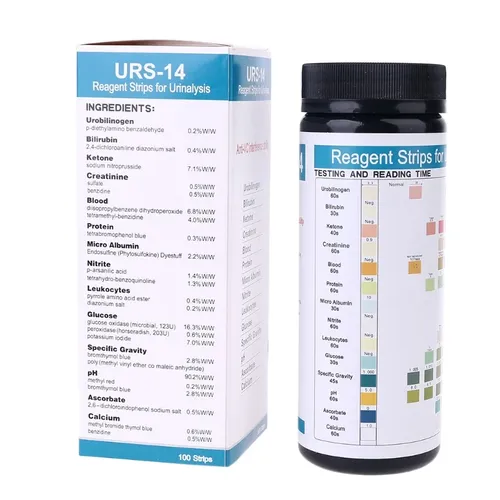 14-in-1 Urinanalyse Test Streifen 14 Parameter Urin Teststreifen für Leukozyten Ph