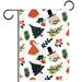 Cute Christmas Snowman Tree Leaves Pattern Garden Banners: Outdoor Flags for All Seasons Waterproof and Fade-Resistant Perfect for Outdoor Settings