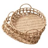 Decorative Woven Storage Basket Multi-function Fruit Hamper Weave Home DÃ©cor Household Make Tea