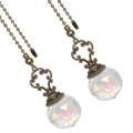 2 Pcs Fan Light Hanging Chain Pull Diamond Crystal Teardrop Chandelier Lamp Prism Pulls