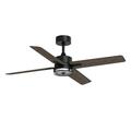 Bright Corners 46 Inch Downrod Ceiling Fans with Lights and Remote Control Modern Outdoor Indoor Dark 4 Blades LED Lights Smart Ceiling Fans for Bedroom Living Room and Patios