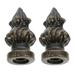 2 Pcs Pineapple Head Chandelier Zinc Alloy Lamp Finials Shade for Floor Lamps Table Antique