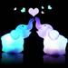 HEVIRGO Night Light Cute Elephant Shaped LED 7 Color Changing Lamp Night Bedroom Home Decor Gift