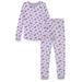Sleep On It Toddler Girls 2-Piece Super Soft Jersey Snug-Fit Pajama Set - Purple Butterfly Size 2T