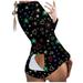 Shldybc Women s Sexy Deep V Neck Butt Flap Pajamas Onesie Sexy Bodycon Bodysuit Long Sleeve Onepiece Jumpsuit Rompers - Fall/Winter Clearance