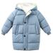 ASFGIMUJ Girls Jacket Baby Kids Winter Thick Warm Parkas Hooded Windproof Coat Outwear Jacket girls Outerwear Jackets & Coats Blue 9 Years-10 Years
