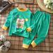 Shldybc Toddler Baby Boys Girls Solid Color Bear Print Clothes Set Kids Long Sleeve Sweatshirt Top Pants Set Winter Home Wear Clothes Suit