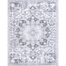 Rugs.com Francesca Collection Washable Rug â€“ 8 x 10 Light Gray Flatweave Rug Perfect For Living Rooms Large Dining Rooms Open Floorplans