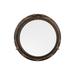 22 Round Distressed Metal Framed Wall Mirror Brown