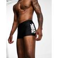 Nike Swimming tight performance graphic print swim trunks in black